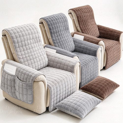 Plush non slip recliner - slip, sofa