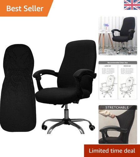 Modern black office chair - black,