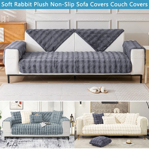Thick rabbit plush - sofa, cover