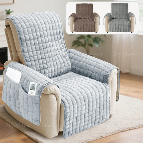 Non slip plush recliner sofa - plush,