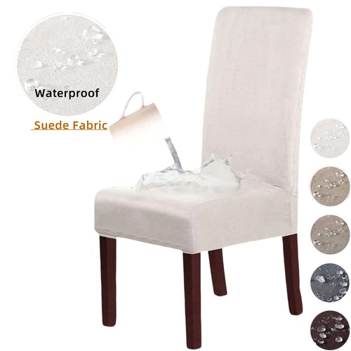 Suede fabric dining chair - fabric, slip
